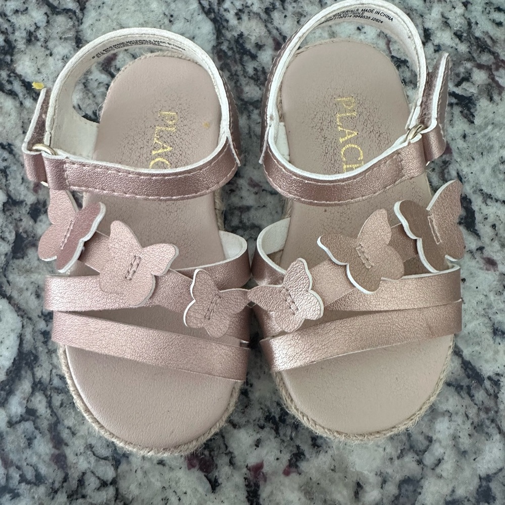 Kids' Metallic Butterfly Sandals
